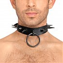 Кожаный мужской чокер с шипами Art of Sex Archie Leather and Spikes Black