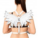 Женская портупея с крыльями Art of Sex Wings, экокожа, белая