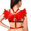 Женская портупея с крыльями Art of Sex Wings RED, экокожа, цвет красный