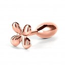 Анальная пробка металлическая NS Novelties Rear Assets Clover, стоппер в виде клевера, 9,2 х 3,7 см