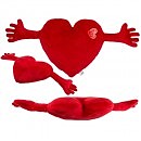 Мягкая игрушка-сердце Red plush heart with arms, красный, 70 cm