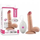 Реалистичный вибратор на присоске The Ultra Soft Dude Vibrating 7.5, проводной пульт ДУ, 18 х 4,5 см