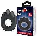 Силиконовое эрекционное кольцо на пенис Crazy Bull HABERT Super Soft Silicone Ring, черное