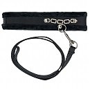    Punishment Crystal Collar & Leash Black