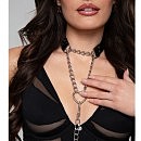    Bedroom Fantasies Collar with Chain Silver, -