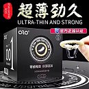 Латексные гладкие ультратонкие одноразовые насадки OLO — Ultra-Thin ZERO Feeling, 10 шт