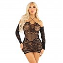 - Leg Avenue Seamless Off The Shoulder Mini Dress One Size Black,  