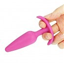 Силиконовая анальная пробка LoveToy Lure Me Butt Plug Pink, 10 х 2,5 см