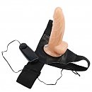Удлиняющий мужской страпон с вибрацией Chisa Stunt Cock Natural, 21 х 4,3 см