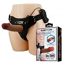 Мужской страпон с вибрацией Pretty Love Harness Briefs Stark with Vibration, 17,5 х 4,3 см