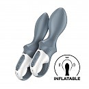 Анальный вибратор перезаряжаемый Satisfyer Air Pump Booty 1, надувается головка, 18,7 х 3,6 см