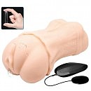 Мастурбатор с вибрацией и технологией выработки лубриканта Crazy Bull Vagina Masturbator Flesh Vibrating II 