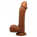 Фаллоимитатор на присоске Beautiful Encounter Johnson Dildo Latin коричневый, 22,2 х 4,7 см
