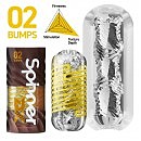 Мастурбатор Tenga Spinner DX 03 Steps, прозрачно-желтый, спиральная структура, 12,5 х 5 см