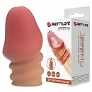 Увеличивающая насадка на головку члена Pretty Love Jeremy Latin коричневая, 7 х 3,6 см