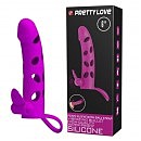 Вибрирующая насадка на член Pretty Love Vibrating Penis Sleeve With Ball, 15,2 х 3,3 см