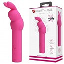 Вибростимулятор в виде кролика на палочке Pretty Love Gerardo Vibrator Pink, 13,6 х 3,2 см