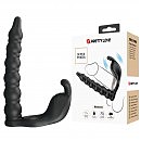 Насадка для двойного проникновения Blackney Vibrating Enhacer Black с клиторальным отростком