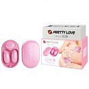 Комплект из двух компактных виброяиц Pretty Love Fun Box Pink, проводной пульт ДУ, 12 режимов вибрации