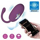 Силиконовое смарт-виброяйцо Doreen Electric Shock Egg Purple (App), функция электростимуляции, 19 х 3,2 см