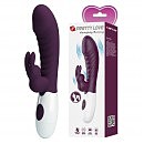Вибратор-кролик Pretty Love Naughty Bunny Vibrator Dark Purple, 19,8 х 3,6 см