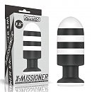Крупная анальная пробка на присоске X-Missioner Butt Plug 7.5 LoveToy, платиновый силикон, 19,5 х 7,7 см