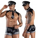 Мужской эротический костюм пилота JSY «Очаровательный Вильям» One Size, топ, шорты, кепка