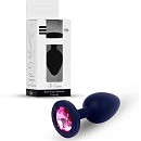 Анальна пробка — Jewellery Silicone Black Plug M Pink