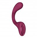 Вибратор для точки G перезаряжаемый Satisfyer G for Goddess 2 Wine Red, 2 мотора, 19 х 3,6 см