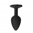 Силиконовая анальная пробка с цветком BMS Roses Til Dawn Silicone Anal Plug, черный