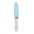 Вибратор клиторальный Petites Lil Bombshell Vibrator Blue, стеклянная рукоять, 15,2 х 2 см