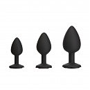 Набор силиконовых анальных пробок BMS Roses Til Dawn Silicone Anal Plug Kit Starter Kit Black