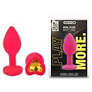 ����������� �������� ������ EGZO Silicone Pink Heart Plug, ��������-��������, 7,1 � 2,7 ��
