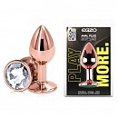 �������� ������ � ���������� ���������� EGZO Rose Gold Round Plug Clear size M, 8,2 � 3,4