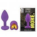 ����������� �������� ������ EGZO Silicone Violet Heart Plug size S, 7,1 � 2,7 ��