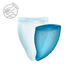 Набор менструальных чаш Fun Factory FUN CUP EXPLORE KIT Multicolored Turquoise, объемы 20 и 30 мл