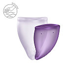Набор силиконовых менструальных чаш Fun Factory FUN CUP EXPLORE KIT, 2 шт, Multicolored Violet, объемы 20 и 30 мл