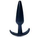 Анальная пробка T-Plug Smooth B Series Black для длительного ношения, 11 х 2,8 см