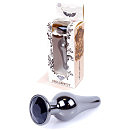 �������� ������ � ���������� Boss Series Jewellery Dark Silver BUTT PLUG Black, 9,5 � 3 ��