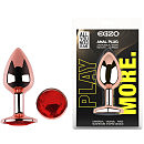 �������� ������ � ������� ���������� EGZO Rose Gold Round Plug Red size M,  3,4 ��