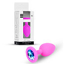 �������� ������ ����������� Jewellery Pink Silicon PLUG Medium Light Blue Diamond, 8 � 3,5 ��