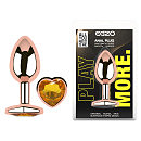 �������� ������ � ����������-������� EGZO Rose Gold Heart Plug, 8,2 � 3,4 �� 