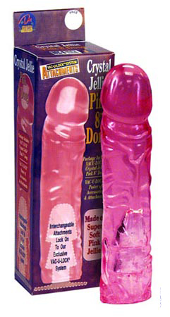 - Vacu Lock 8 Inch Pink Jelly Dong