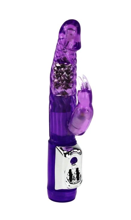 Vibrator with pearls — Purple