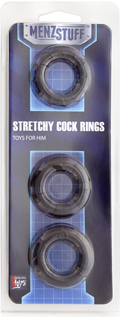   MENZSTUFF STRETCHY COCK RINGS SMOKE 