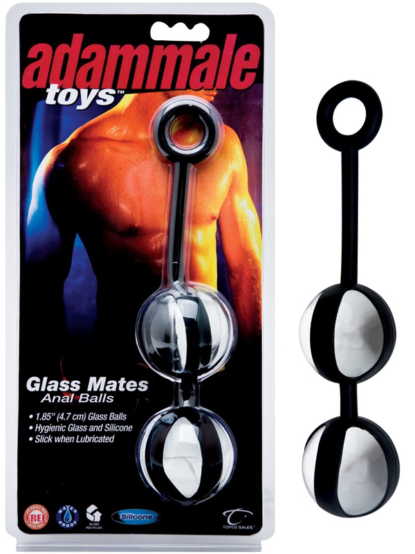   Adam Male Toys Glass Mates Anal Balls