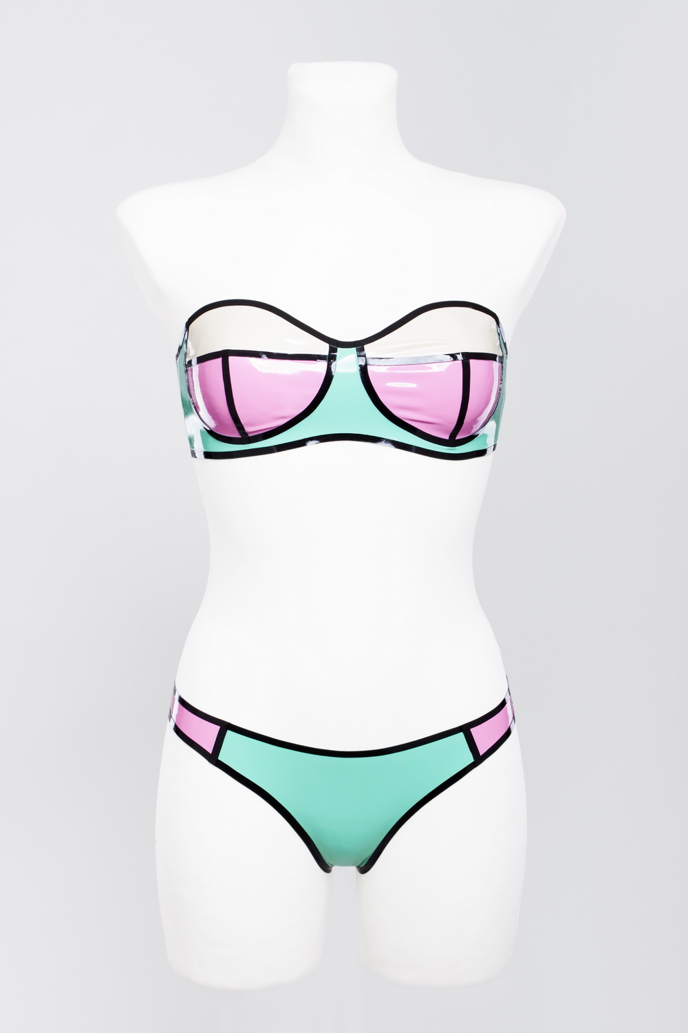        Latex Multi Color Swimsuit