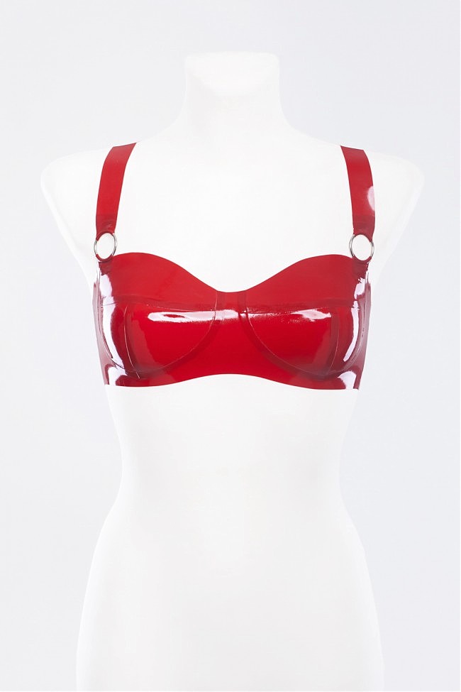        Latex Bra With Rings