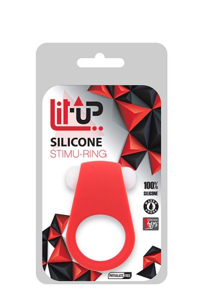   Lit-Up Silicone Stimu Ring 4 Red