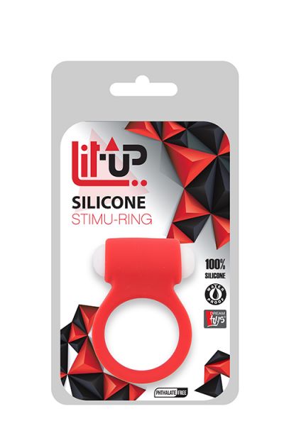   Lit-Up Silicone Stimu Ring 3 Red